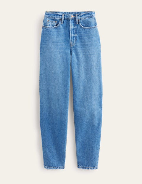 Schmal zulaufende 90er-Jeans mit hoher Taille Damen Boden, Beatnik Red