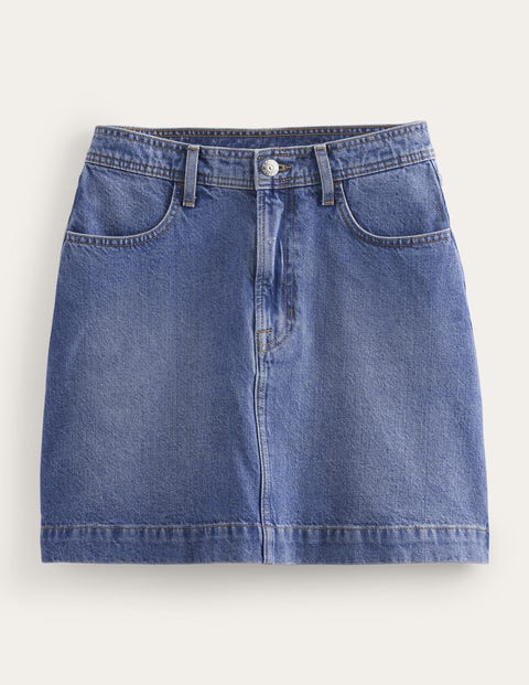 Jeans-Minirock Damen Boden, Mittleres Denim