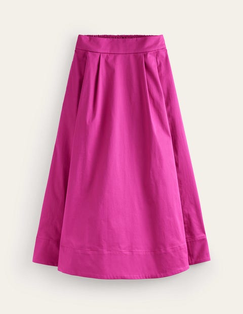 Isabella Cotton Sateen Skirt Purple Women Boden