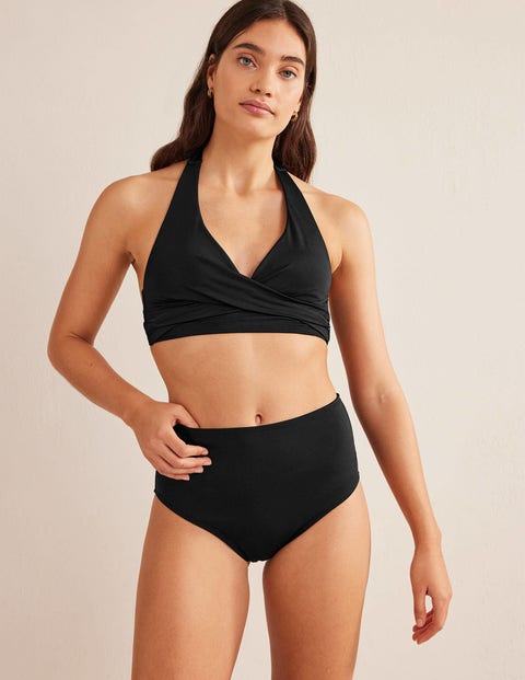 High Waisted Bikini Bottoms - Black