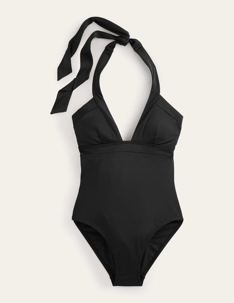 Boden Ithaca Halter Swimsuit Black Women