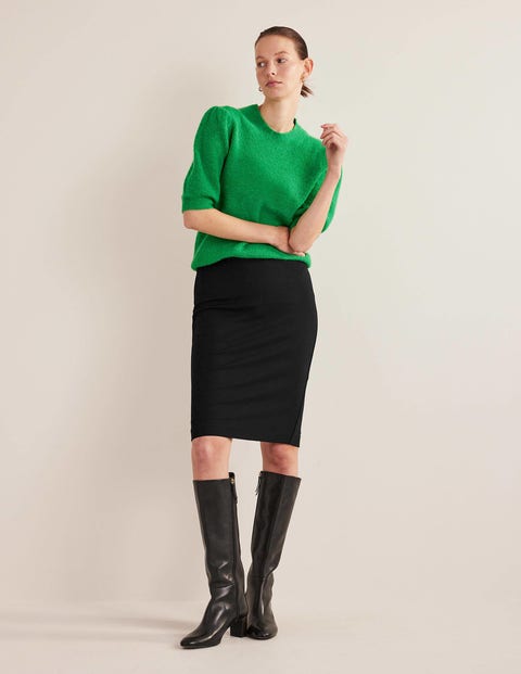 11949 Khaki Pocket Detailed Above Knee Skirt