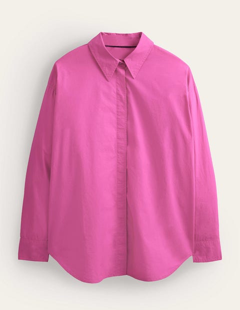Oversized Cotton Shirt Pink Women Boden
