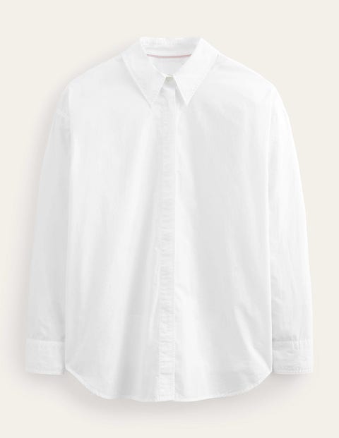 Oversized Cotton Shirt White Women Boden
