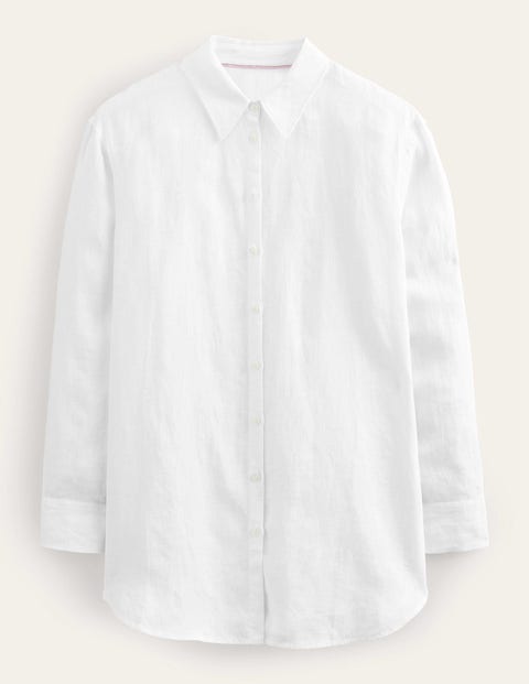 Relaxed Linen Shirt White Women Boden