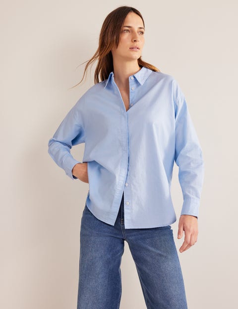 Neues lässiges Baumwollhemd - Blau, Oxford | Boden AT