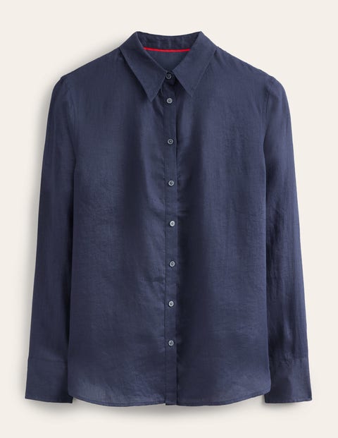 Boden New Linen Shirt Navy Women