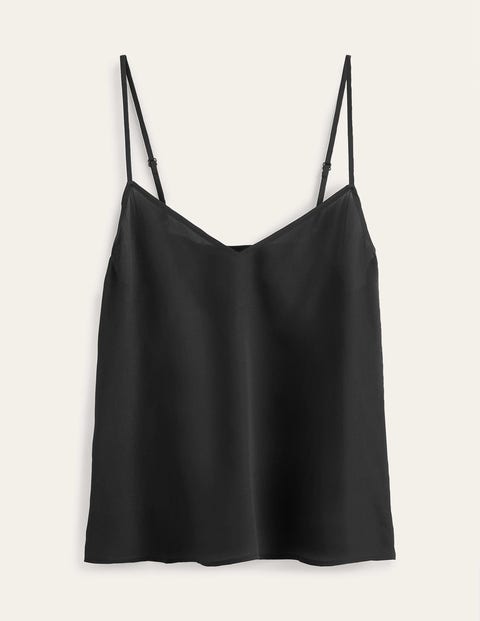 Boden Silk Cami Top Black Women