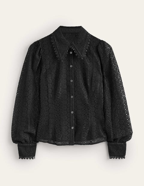 Fitted Lace Shirt Black Women Boden
