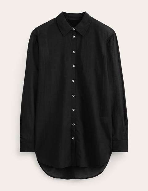 Holiday Longerline Shirt Black Women Boden