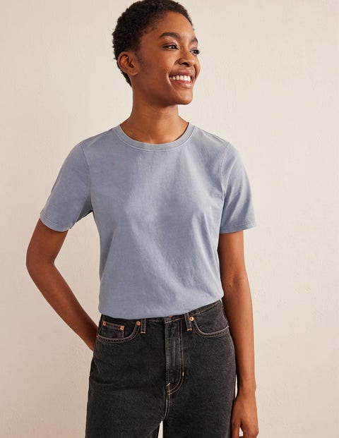 Vegetable Dyed Crew T-Shirt - Blue | Boden US