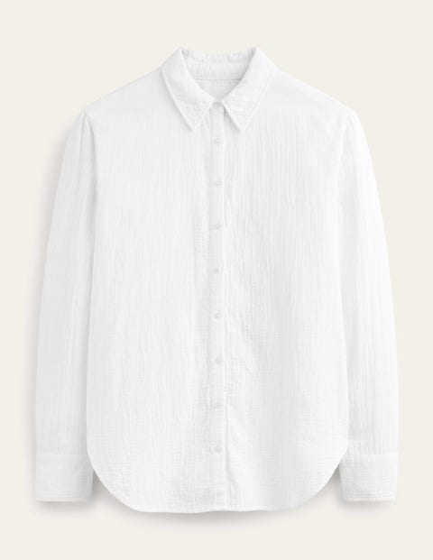 Cotton Texture Shirt White Women Boden