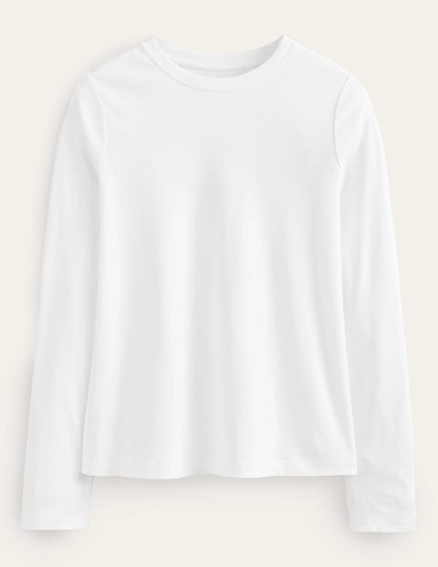 Perfect Long Sleeve T-Shirt White Women Boden