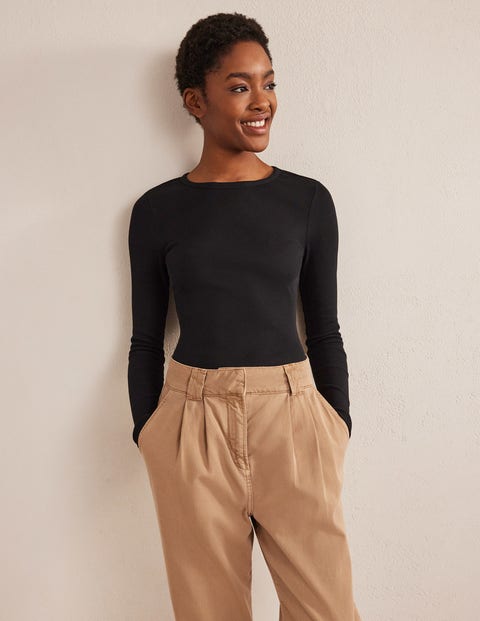 Black long sleeves and shop khaki pants