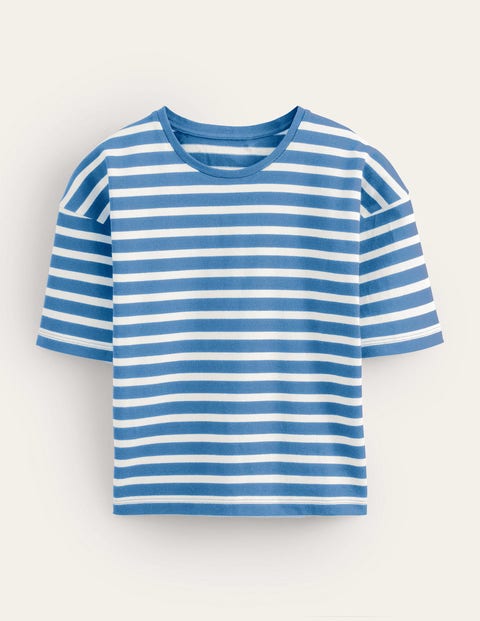 Heavyweight Breton T-Shirt Blue Women Boden