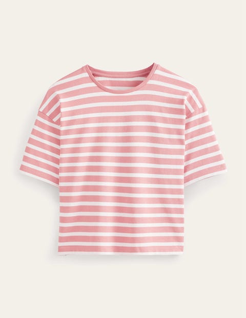 Heavyweight Breton T-Shirt Pink Women Boden