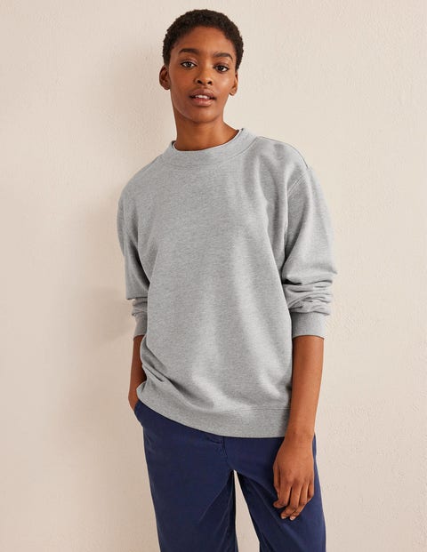 Oversized Sweatshirt - Grey Marl | Boden UK