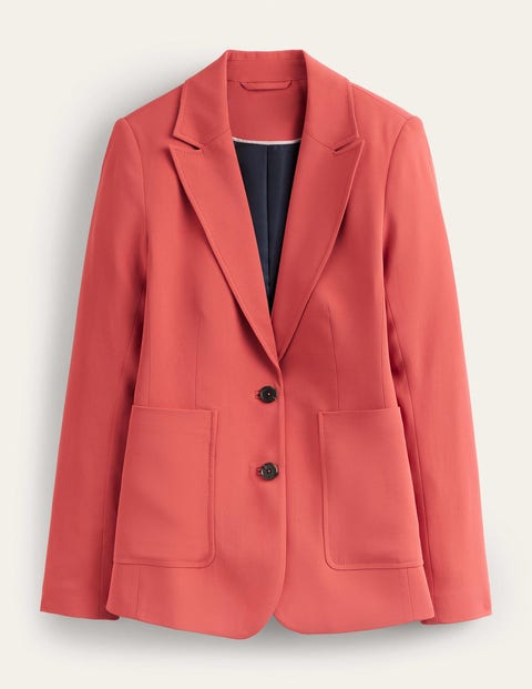 Fließender taillierter Blazer Damen Boden, Fuchsbraun