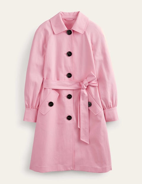 Belted Trench Coat - Pink | Boden UK