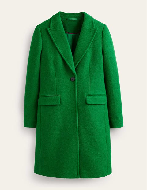 Canterbury Textured Coat - Green | Boden US