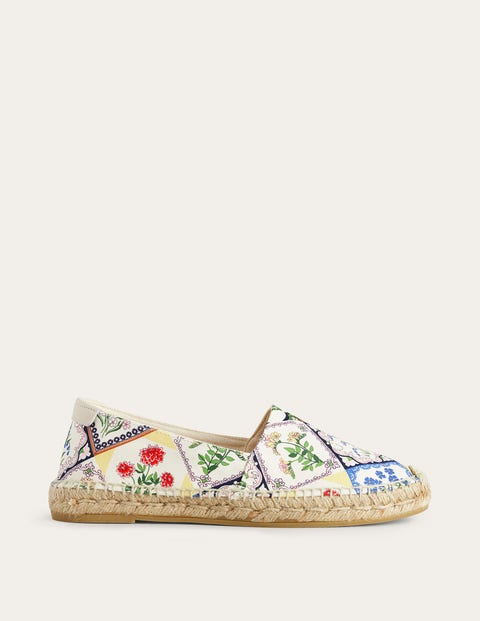 Classic Flat Espadrilles - Ivory, Wild Bluebell | Boden US