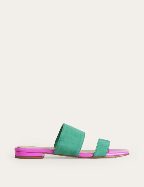 Sandalen mit Doppelriemen Damen Boden