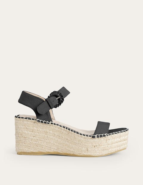 Espadrille Wedges Black Women Boden