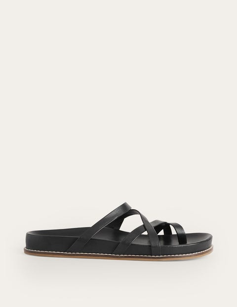 Extra Wide Width, Crossed Strap Flat Slide Sandal