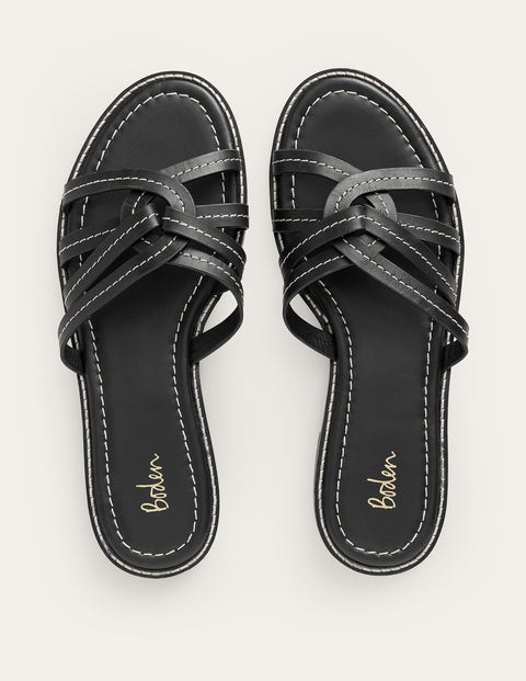 Mutli Strap Sliders - Black | Boden UK