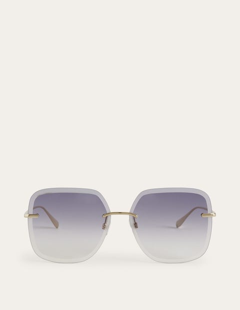 Bevelled Edge Sunglasses Blue Women Boden