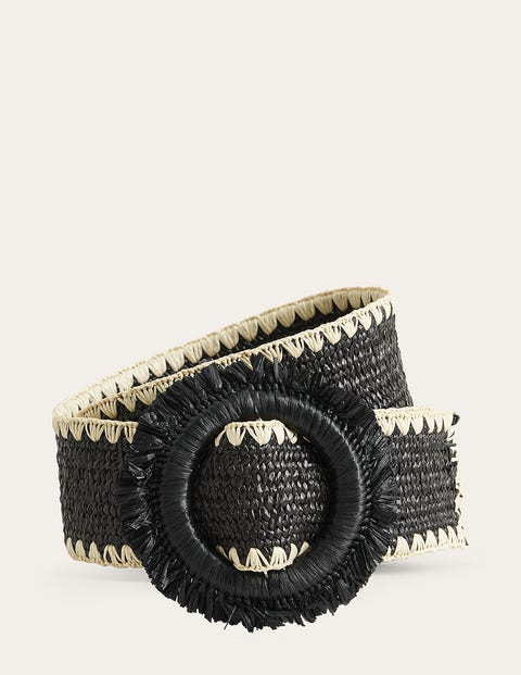 Raffia Belt Black Women Boden