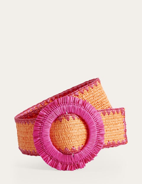 Raffia Belt Orange Women Boden