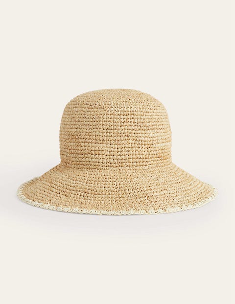 Boden Raffia Bucket Hat Neutral Women