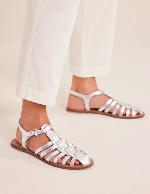 boden silver sandals