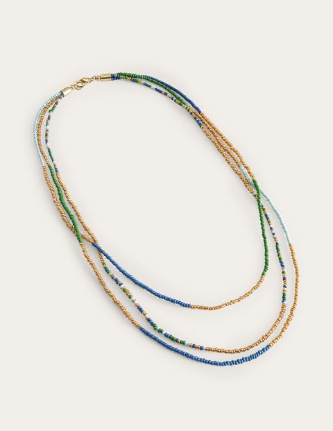 Boden Beaded Necklace Blue Multi Women