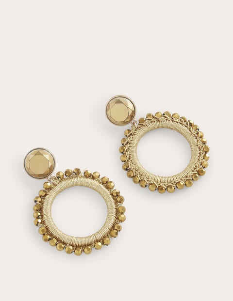 Beady Ring Earrings Gold Women Boden