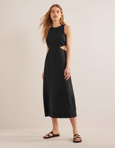 dress linen black