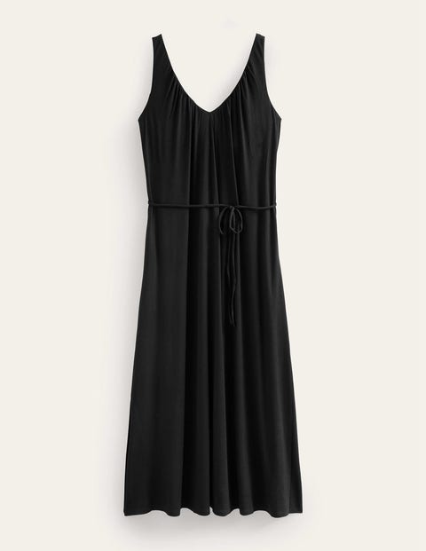 V-Neck Jersey Maxi Dress Black Women Boden