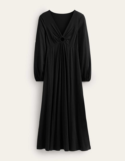 Keyhole Jersey Maxi Dress Black Women Boden