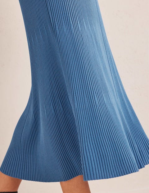 Angled Empire Knitted Dress - Porcelain Blue | Boden US