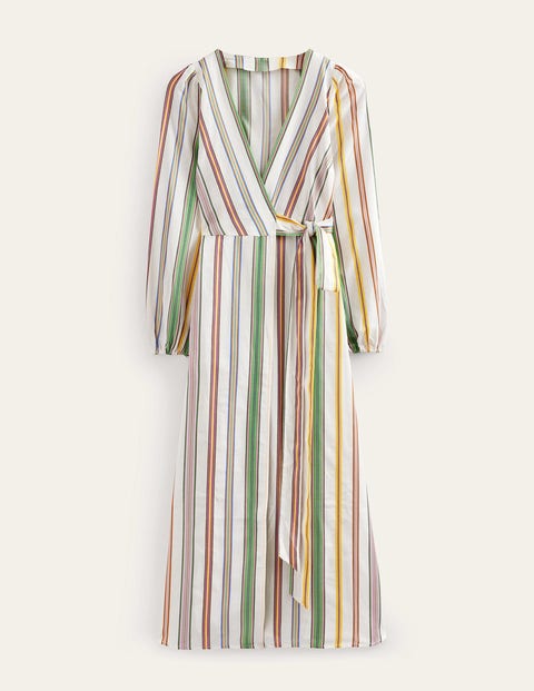 Stripe Maxi Wrap Dress Multicouloured Women Boden
