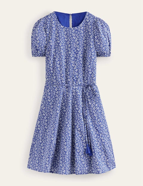 Full Skirted Mini Dress Blue Women Boden