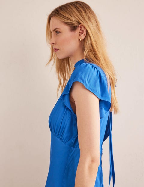 Robe longue nouee dans le dos Cyan Boden FR