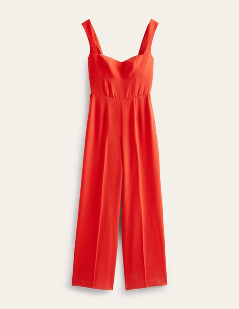 Sweetheart Wideleg Jumpsuit - Vermillion | Boden UK