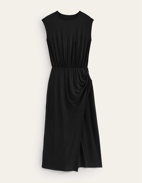 Column Jersey Maxi Dress Black Women Boden