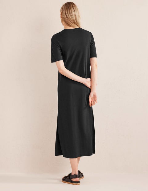 Jersey Midi T-Shirt Dress - Black