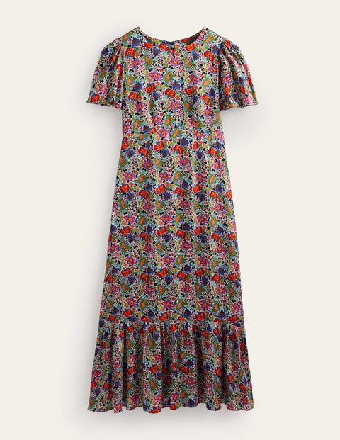 Tiered Flutter Tea Dress Multicouloured Women Boden