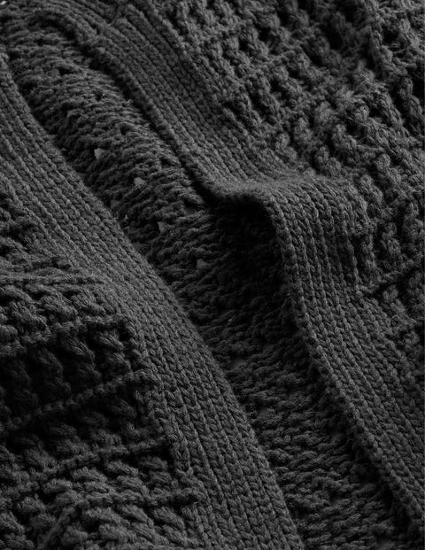 Crochet Coatigan - Black | Boden EU