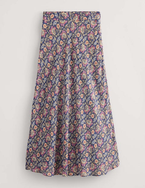 Cecelia Midi Skirt Nightshadow Block Paisley