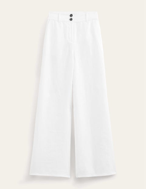 Highbury Linen Trousers White Women Boden